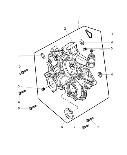 2005 Dodge Ram 1500 Cover Kit Timing See Notes Diagram for 5134142AC