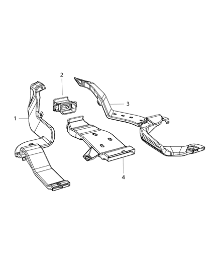 2016 Ram 3500 Cab Chassis(<10K lb.) Ducts Rear Diagram