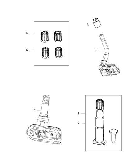 2015 Ram 3500 Sensor Tire Pressure Diagram for 68239729AA