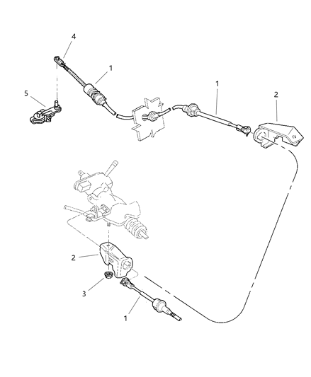 2000 Dodge Caravan Controls , Gearshift , Column Shaft Diagram 2 - Thumbnail