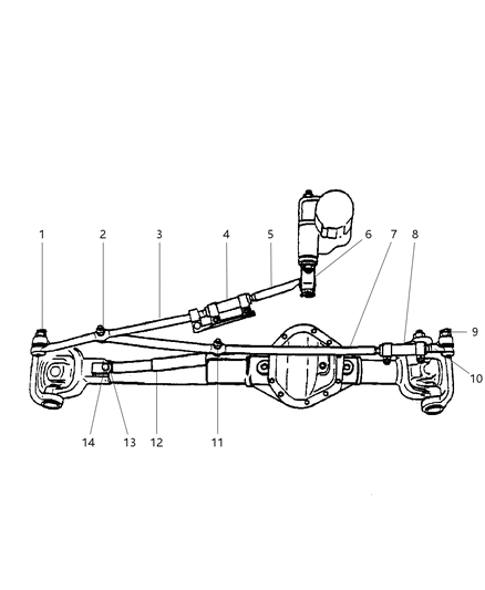 2001 Dodge Ram 3500 Regular Cab Linkage, Steering Diagram 2 - Thumbnail
