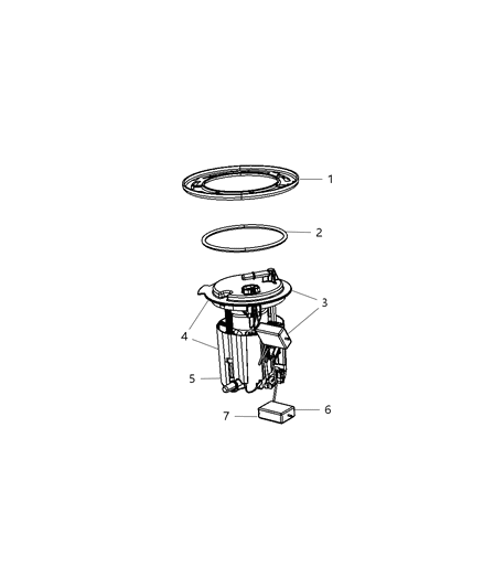 2010 Dodge Caliber Level Unit Package Fuel Diagram for 68051684AA
