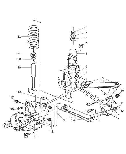 2008 Dodge Ram 4500 Arm Upper Control Front Diagram for 52855625AA