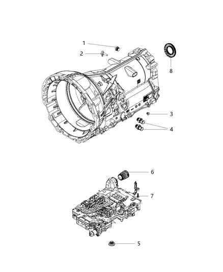 2018 Jeep Wrangler All-new Model Case And Attaching Parts Diagram