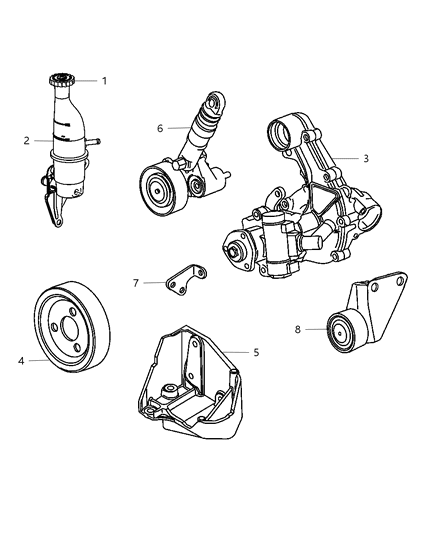 2007 Chrysler PT Cruiser Pump Assembly & Mounting Diagram 2 - Thumbnail