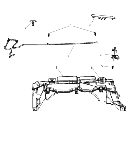 2011 Dodge Nitro Reservoir Tank Diagram for 68004868AC