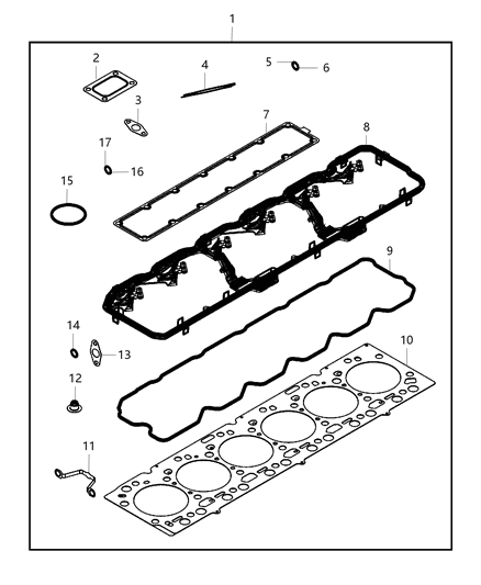 2018 Ram 3500 Pickup Engine Gasket Kit Diagram 2 - Thumbnail