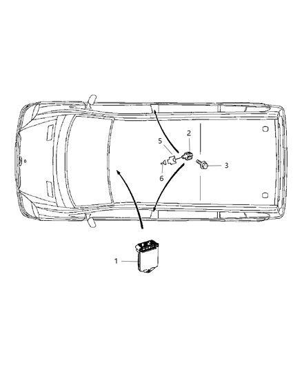 2009 Dodge Sprinter 2500 Module Air Bag Control Diagram for 68029771AA