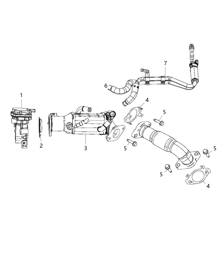 2018 Jeep Wrangler All-new Model EGR Valve Diagram 1 - Thumbnail