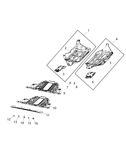 2021 Jeep Compass Underbody Shields And Plates Diagram