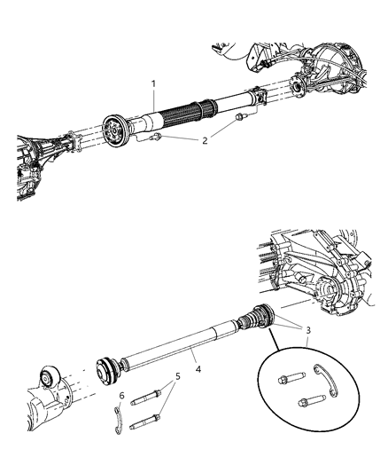 2007 Jeep Commander Drive Shaft Diagram for 52853432AA