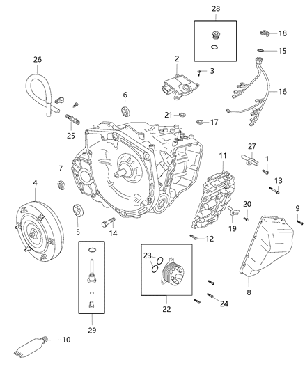 2021 Jeep Compass Valve Body Diagram for 68374503AA
