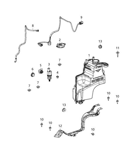 2021 Jeep Gladiator Sensors, Lamps & Windshield Washer Diagram 5 - Thumbnail