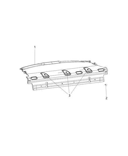 2017 Chrysler 200 Rear Shelf Panel of Interior Trim Diagram