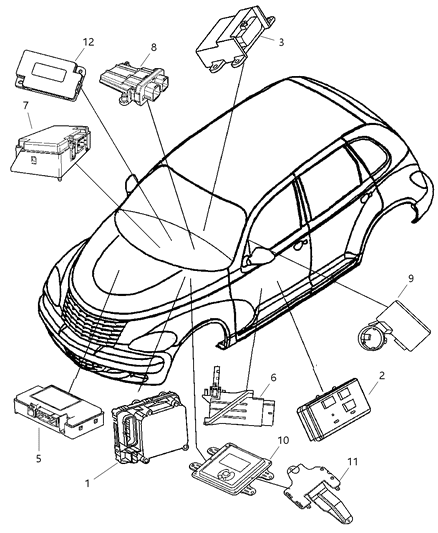 2006 Chrysler PT Cruiser Module Occupant Classification Diagram for 5084006AH