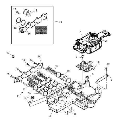 2006 Dodge Durango Valve Body Diagram 3 - Thumbnail