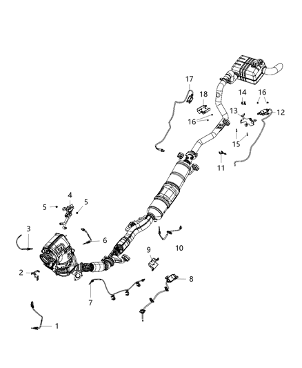 2020 Jeep Wrangler Sensors, Exhaust Temperature Diagram 1 - Thumbnail