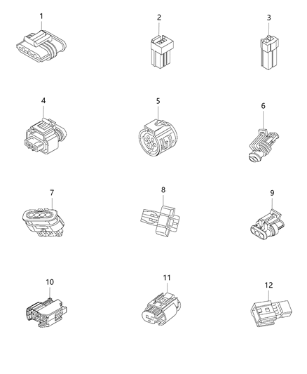 2019 Jeep Renegade Connector for Electrical Repair Info Visit Website Diagram for 68219770AA
