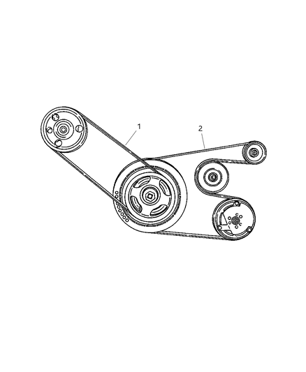 2004 Dodge Caravan Drive Belts Diagram 2 - Thumbnail