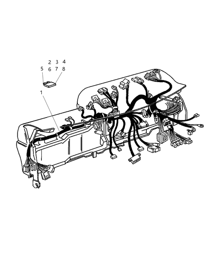 1999 Dodge Ram 2500 Regular Cab Wiring - Instrument Panel Diagram