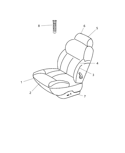 1999 Chrysler 300M Front Seat Diagram 1 - Thumbnail