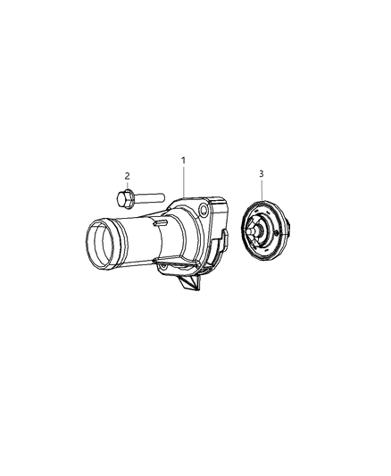 2008 Chrysler Pacifica Thermostat & Related Parts Diagram 1 - Thumbnail