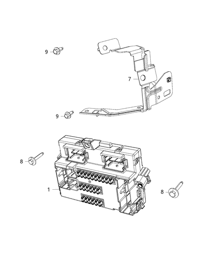 2020 Jeep Cherokee Module Body Controller Diagram for 68438737AC