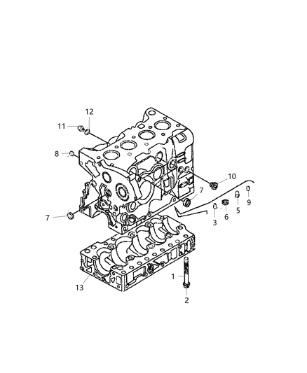 2020 Ram ProMaster 3500 Cylinder Block And Hardware Diagram 1 - Thumbnail