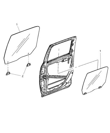 2020 Ram 3500 Cab Chassis Glass, Rear Door Diagram