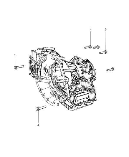2009 Dodge Journey Mounting Bolts of Automatic Transmission Diagram 1 - Thumbnail