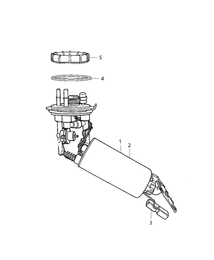 2008 Chrysler PT Cruiser Module Kit Fuel Pump/Level Unit Diagram for 5114547AF