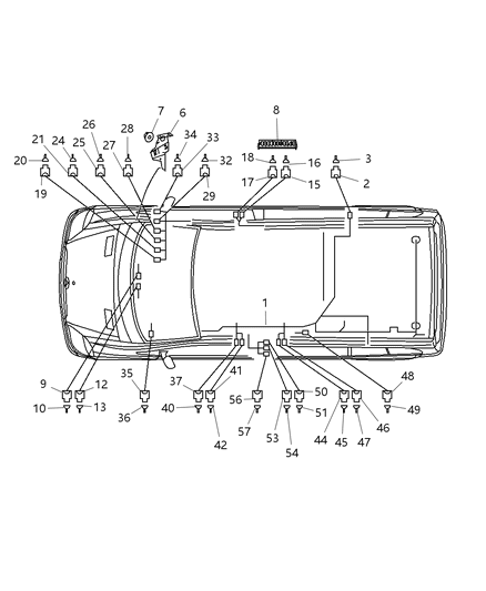 2009 Dodge Sprinter 2500 Connector Link Diagram for 5133945AA