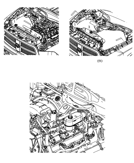 2019 Ram 3500 Cab Chassis(<10K lb.) Engine Compartment Diagram