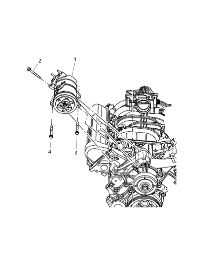 2007 Jeep Liberty Compressor & Mounting Diagram 2 - Thumbnail