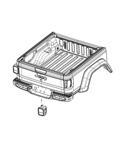 2020 Jeep Gladiator Lamps - Rear Diagram 2 - Thumbnail