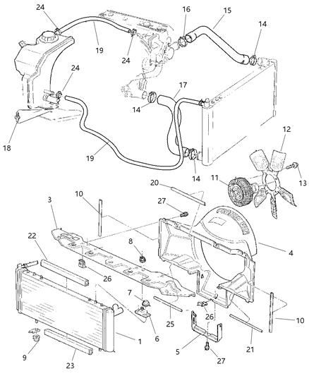 1999 Jeep Cherokee Screen Nut, Inner Diagram for 6503998