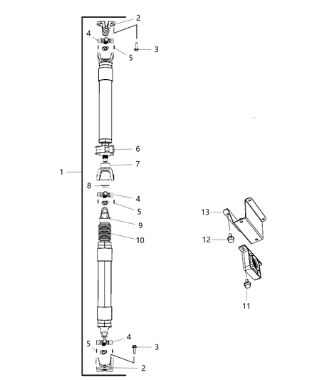 2020 Ram 5500 Drive Shaft, Rear Diagram 2 - Thumbnail