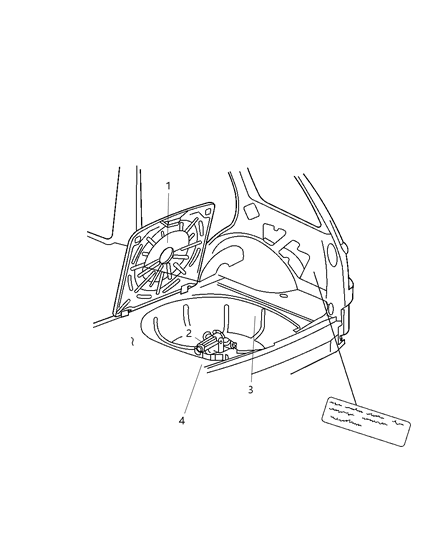 2021 Jeep Cherokee Spare Tire Label Diagram for 68229420AA