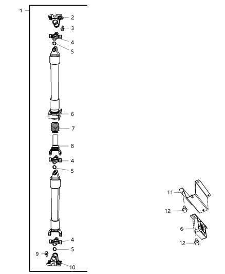 2012 Ram 3500 Cab Chassis Drive Shaft Diagram 1 - Thumbnail