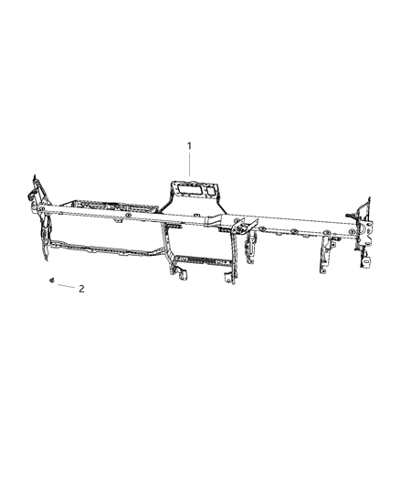 2020 Ram 1500 Classic Instrument Panel & Structure Diagram 2 - Thumbnail