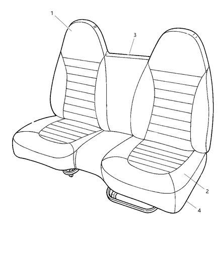 2000 Dodge Dakota Front Seat Diagram 1 - Thumbnail