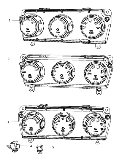 2012 Jeep Liberty A/C & Heater Controls Diagram