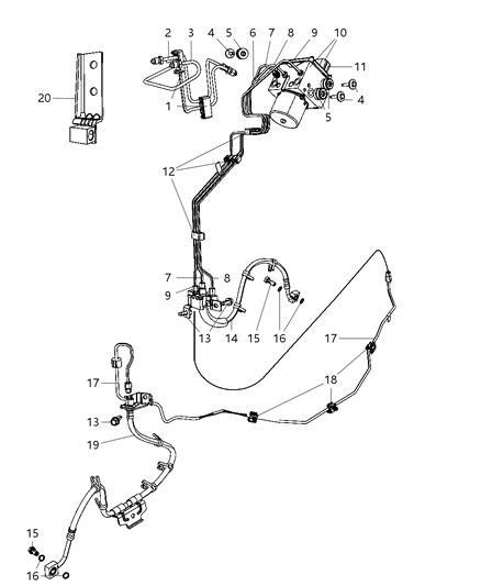 2009 Dodge Ram 4500 Control Unit Anti-Lock Brake Diagram for 56038869AE