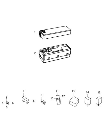 2016 Chrysler 300 Cover Power Distribution Center Diagram for 68273147AA