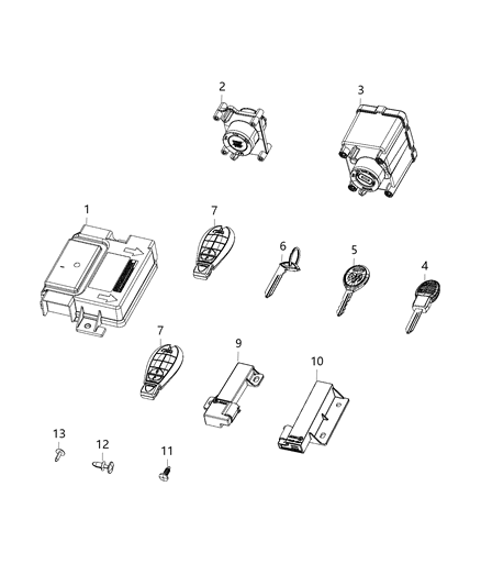 2019 Ram 1500 Classic Start, Remote Diagram