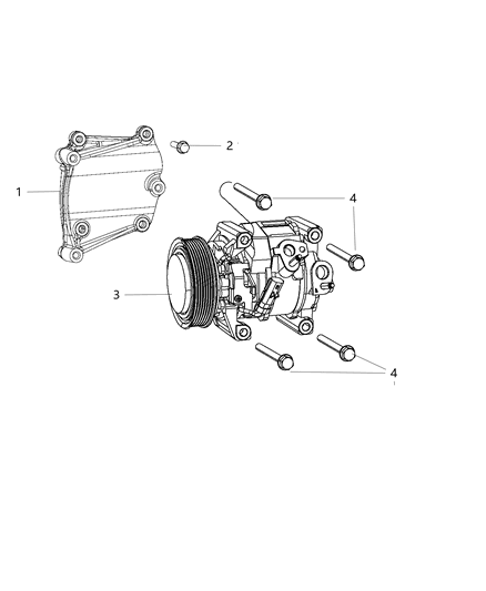 2016 Chrysler 200 A/C Compressor Mounting Diagram 2 - Thumbnail