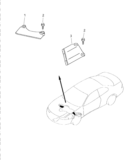 1997 Chrysler Sebring Coupe Mud Guard - Shield & Stone Guard Diagram