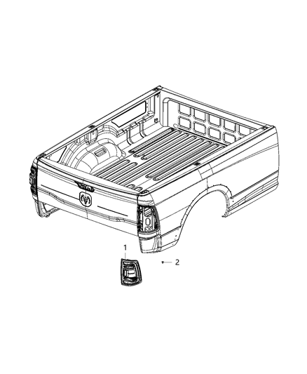 2020 Ram 2500 Lamps - Rear Diagram 4 - Thumbnail