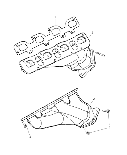 2006 Jeep Grand Cherokee Manifolds - Intake & Exhaust Diagram 4 - Thumbnail