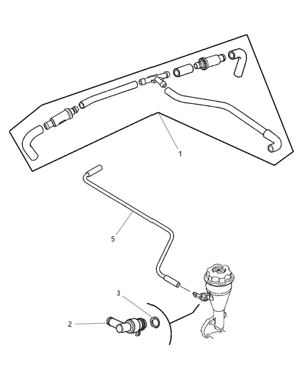 2006 Jeep Grand Cherokee Crankcase Ventilation Diagram 1 - Thumbnail